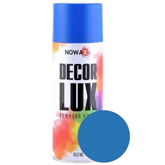 Аерозольна фарба Nowax Decor Lux небесно-синя RAL 5015 450 мл