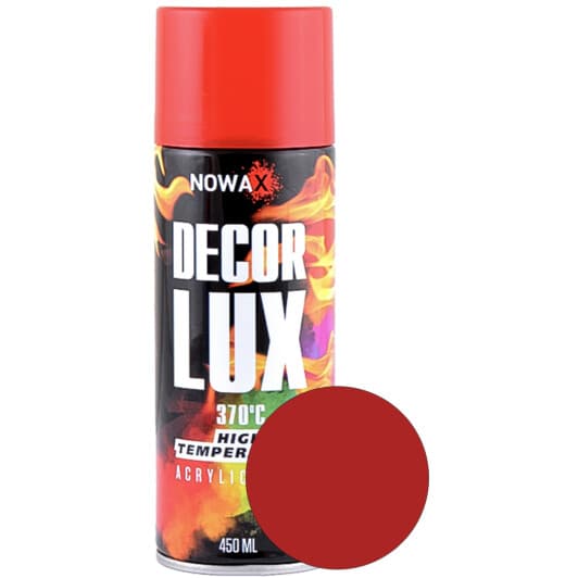 Аэрозольная краска Nowax Decor Lux огненно-красный RAL 3000 450 мл