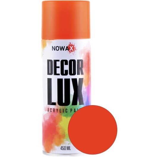Аэрозольная краска Nowax Decor Lux оранжевый 450 мл