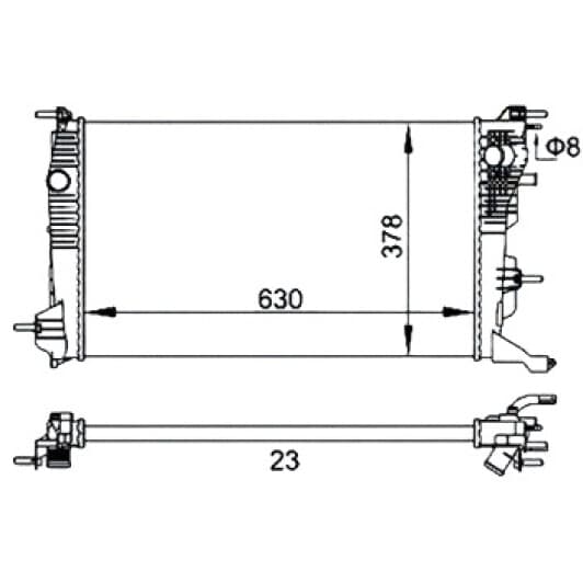 350213158300 Magneti Marelli Радіатор охолодження двигуна