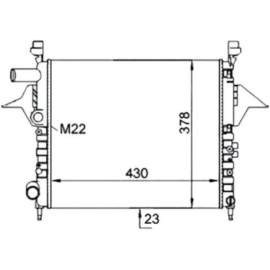 350213161200 Magneti Marelli Радіатор охолодження двигуна для Renault Twingo