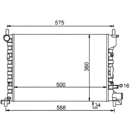 350213193300 Magneti Marelli Радиатор охлаждения двигателя