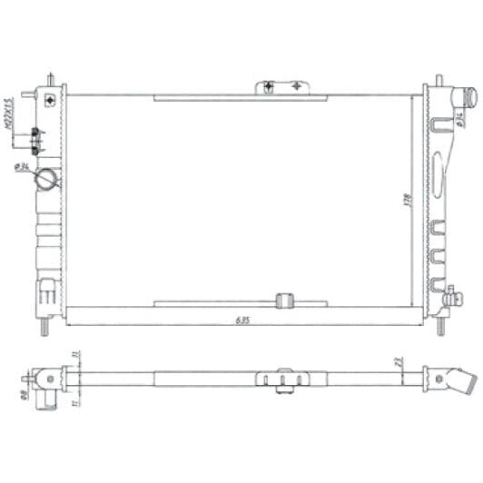 350213199800 Magneti Marelli Радіатор охолодження двигуна для Daewoo Nexia