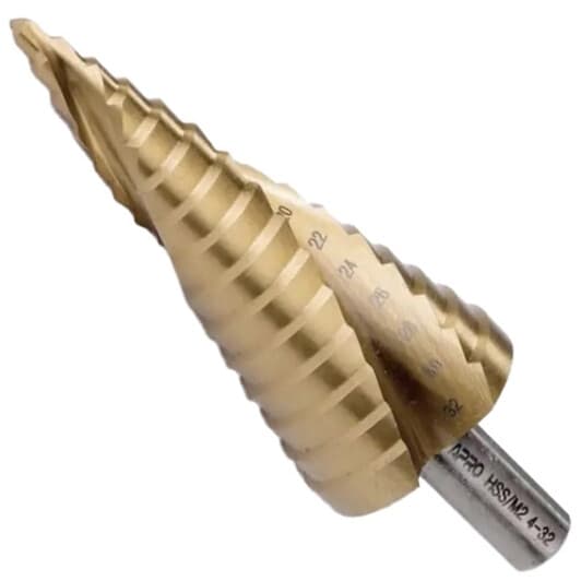 Сверло Apro спиральное ступенчатое по металлу и дереву Pro + 830747 4-32 мм