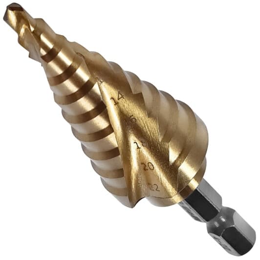 Сверло S&R ступенчатое по металлу 109422101 4-22 мм