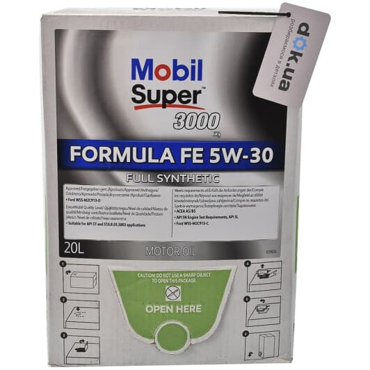Mobil Super 3000 X1 Formula FE 5W-30 (20 л bag-in-box) моторна олива