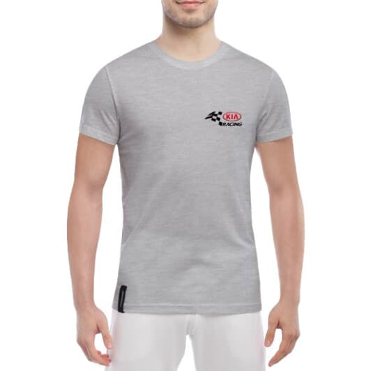 Футболка чоловіча Globuspioner класична Kia Racing Mini сіра принт спереду