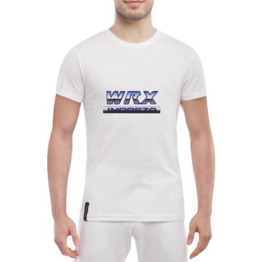 Футболка мужская Globuspioner классическая Subaru Impreza WRX белый спереди