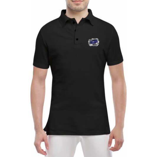 Футболка мужская Globuspioner поло Subaru Impreza WRX Graffiti черный спереди