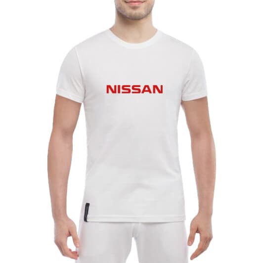 Футболка мужская Globuspioner классическая Nissan Sign белый спереди
