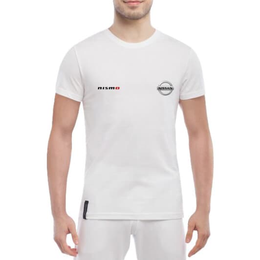 Футболка чоловіча Globuspioner класична Nissan Nismo Mini Silver біла принт спереду