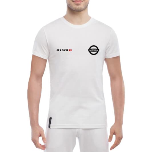 Футболка чоловіча Globuspioner класична Nissan Nismo Mini біла принт спереду