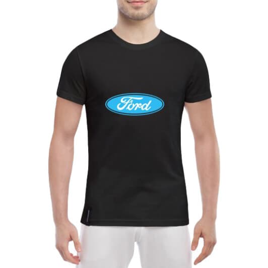 Футболка мужская Globuspioner классическая Ford Big Logo Blue черный спереди