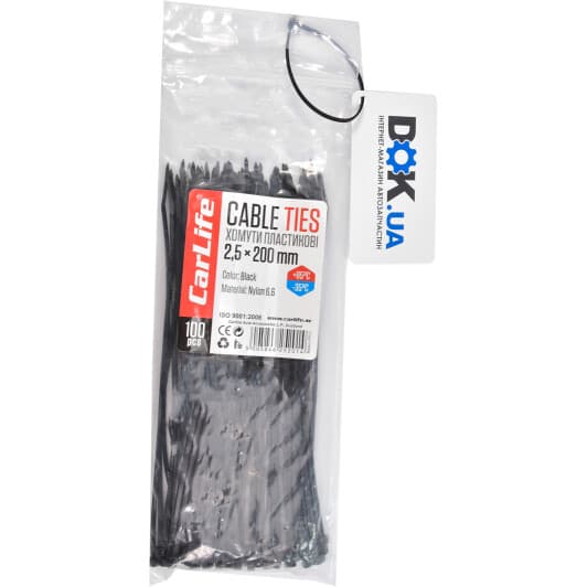 Стяжка Carlife BL25X200 200 мм 2,5 мм 100 шт