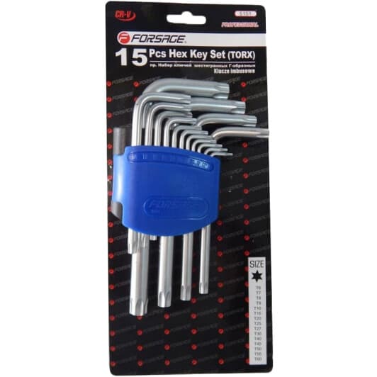 Набор ключей TORX Forsage F-5151T T6H-T60H 15 шт