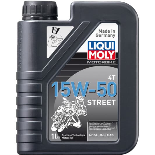 Моторна олива 4Т Liqui Moly Motorbike 4T Street 15W-50 синтетична