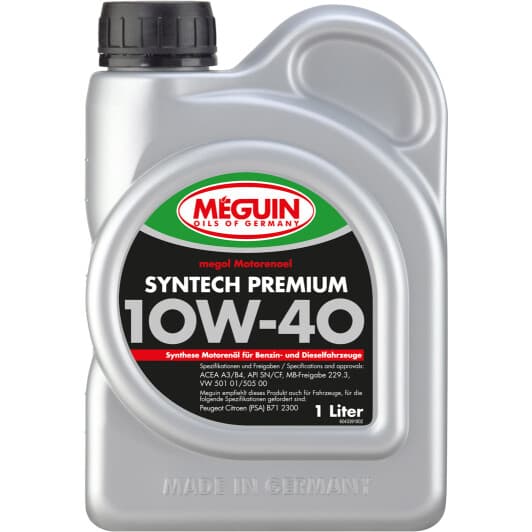 Meguin Syntech Premium 10W-40 (1 л) моторное масло