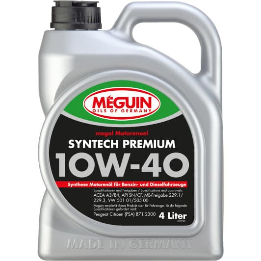 Meguin Syntech Premium 10W-40 (4 л) моторна олива