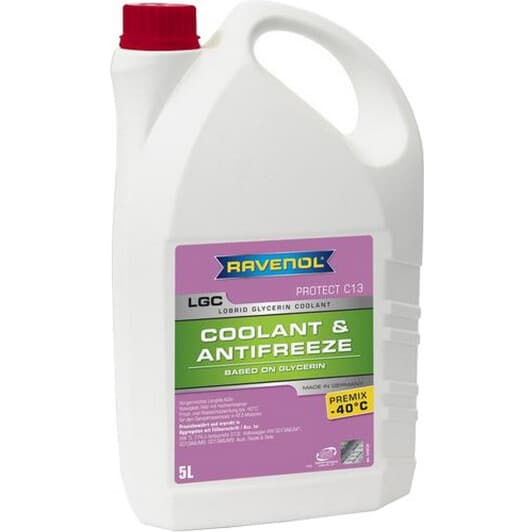 Ravenol LGC Protect C13 G13 фиолетовый -40 °C, 5 л готовый антифриз