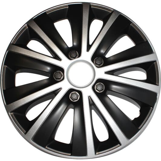 Комплект колпаков на колеса Elegant Rapid цвет черный + серебристый R13
