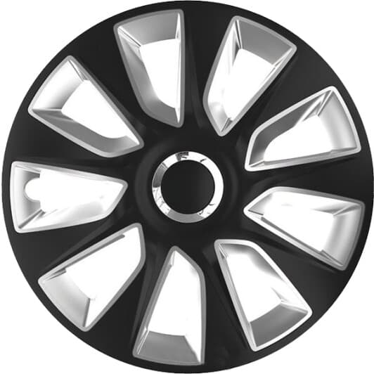 Комплект ковпаків на колеса Elegant Stratos колір чорний + сріблястий R13