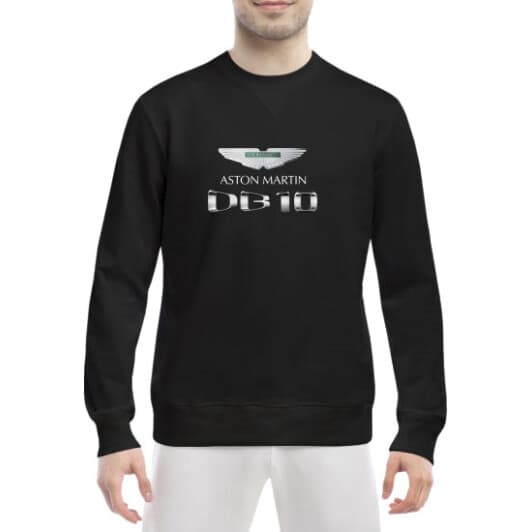Світшот чоловічий Globuspioner Aston Martin DB10 принт спереду класичний рукав чорний
