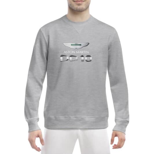 Світшот чоловічий Globuspioner Aston Martin DB10 принт спереду класичний рукав сірий