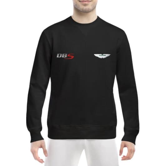 Свитшот мужской Globuspioner Aston Martin DBS спереди класический рукав чёрный