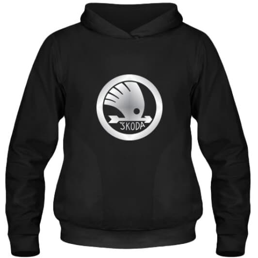 Кенгурушка мужская утепленная Globuspioner Skoda Arrow Logo спереди чёрный