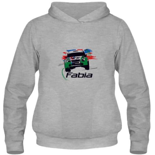 Кенгурушка мужская утепленная Globuspioner Skoda Fabia Rally спереди серый