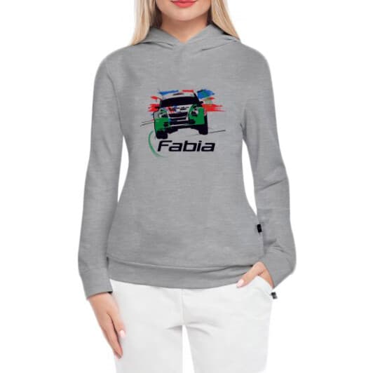 Кенгурушка женская Globuspioner Skoda Fabia Rally спереди серый