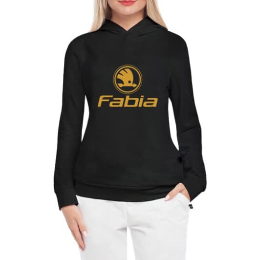 Кенгурушка женская Globuspioner Skoda Fabia Logo спереди чёрный