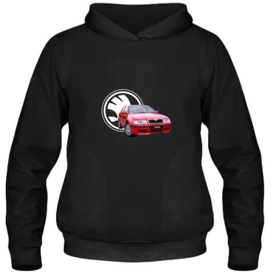 Кенгурушка мужская утепленная Globuspioner Skoda Octavia спереди чёрный