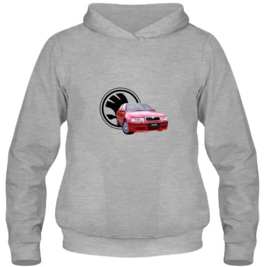 Кенгурушка мужская утепленная Globuspioner Skoda Octavia спереди серый