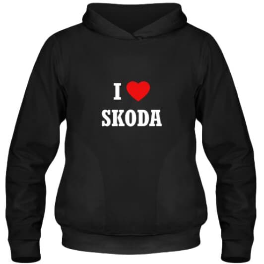 Кенгурушка чоловіча утеплена Globuspioner I Love Skoda спереду чорний