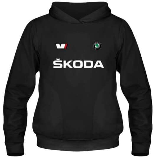 Кенгурушка мужская утепленная Globuspioner Skoda VIRS Big Logo спереди чёрный