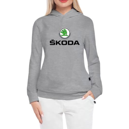 Кенгурушка жіноча Globuspioner Skoda Big Logo спереду сірий