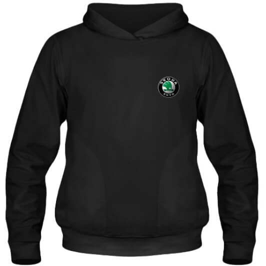 Кенгурушка чоловіча утеплена Globuspioner Skoda Auto Mini Logo спереду чорний