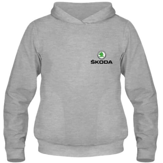 Кенгурушка мужская утепленная Globuspioner Skoda Mini Logo спереди серый