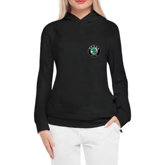 Кенгурушка женская Globuspioner Skoda Auto Mini Logo спереди чёрный