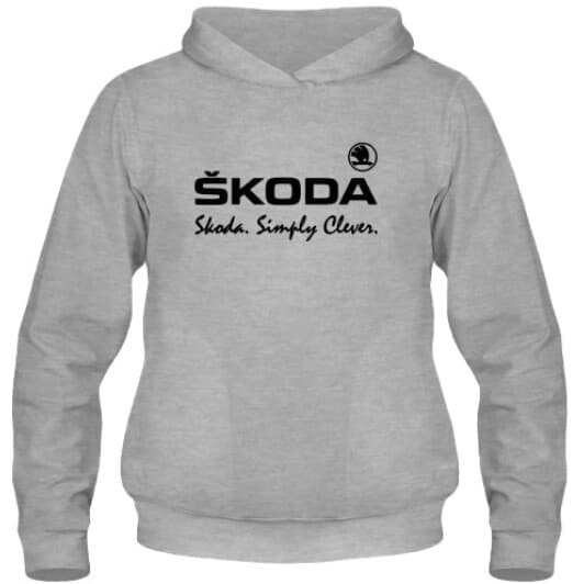 Кенгурушка чоловіча утеплена Globuspioner Skoda Simply Clever спереду сірий