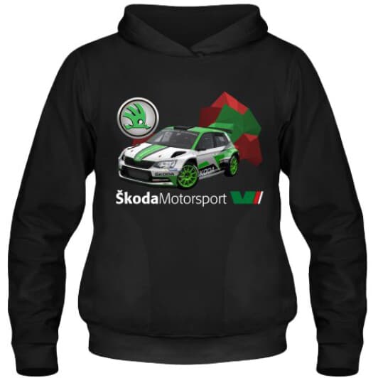 Кенгурушка чоловіча утеплена Globuspioner Skoda Fabia R5 EVO спереду чорний