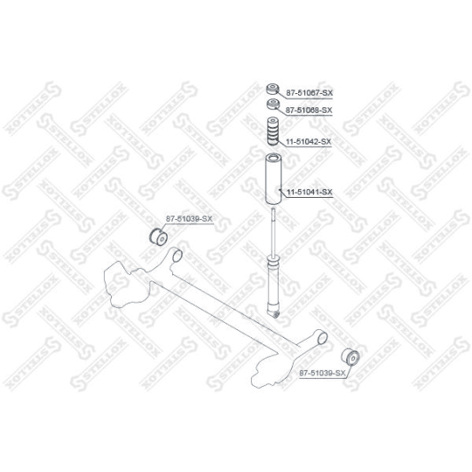 8751039SX Stellox Сайлентблок балки