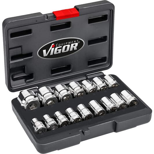 Набор торцевых головок Vigor V7512/17 1/2" (17 пр.)