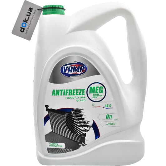 VAMP СТ G11 зеленый -38 °C, 10 л (5777) готовый антифриз