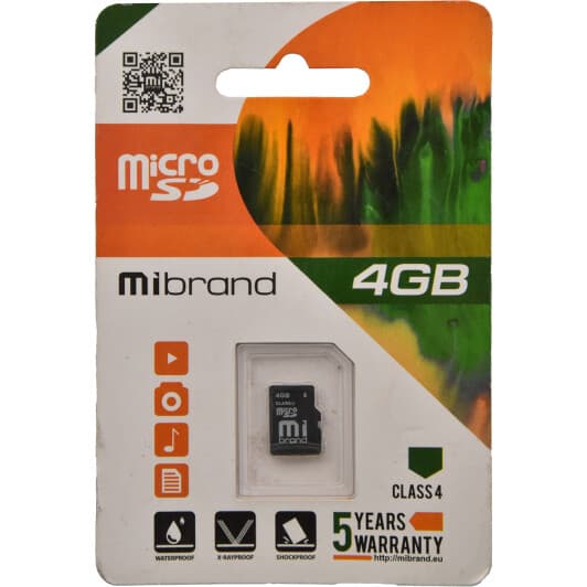 Карта памяти Mibrand microSDHC 4 ГБ