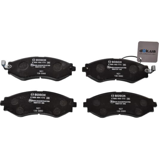 0 986 494 173 Bosch Тормозные колодки