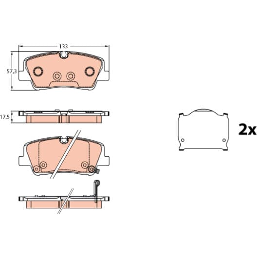 GDB3646 TRW Гальмівні колодки для Hyundai H350