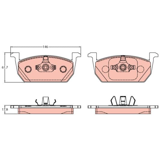 GDB2159 TRW Гальмівні колодки