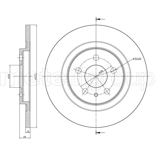 230554C Metelli Тормозной диск